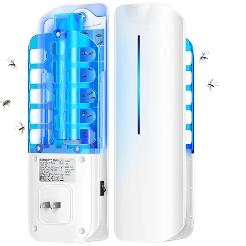 Burlan Flying Insect Trap Plug in Mosquito Bug Zapper Indoor Gnat Moth Catcher with 9W Night UV Light, 10 Sticky Glue Board Refills for Home Office