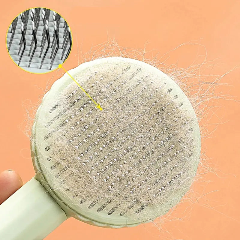 Hair Removal Comb Cat Brush Self Cleaning