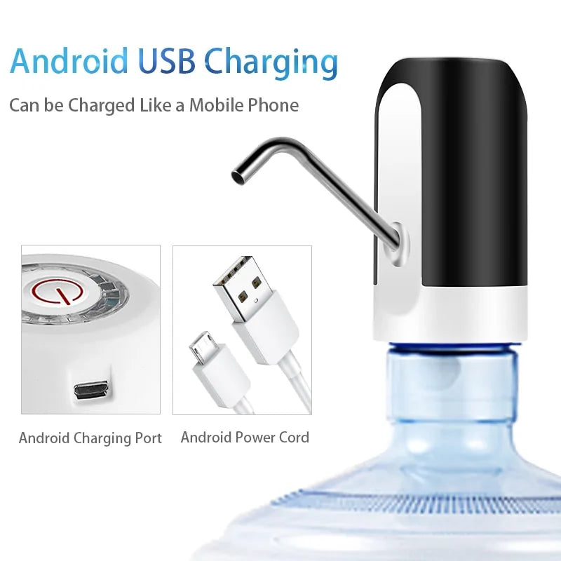 HiPiCok USB Charging Water Bottle Pump: Automatic Electric Dispenser